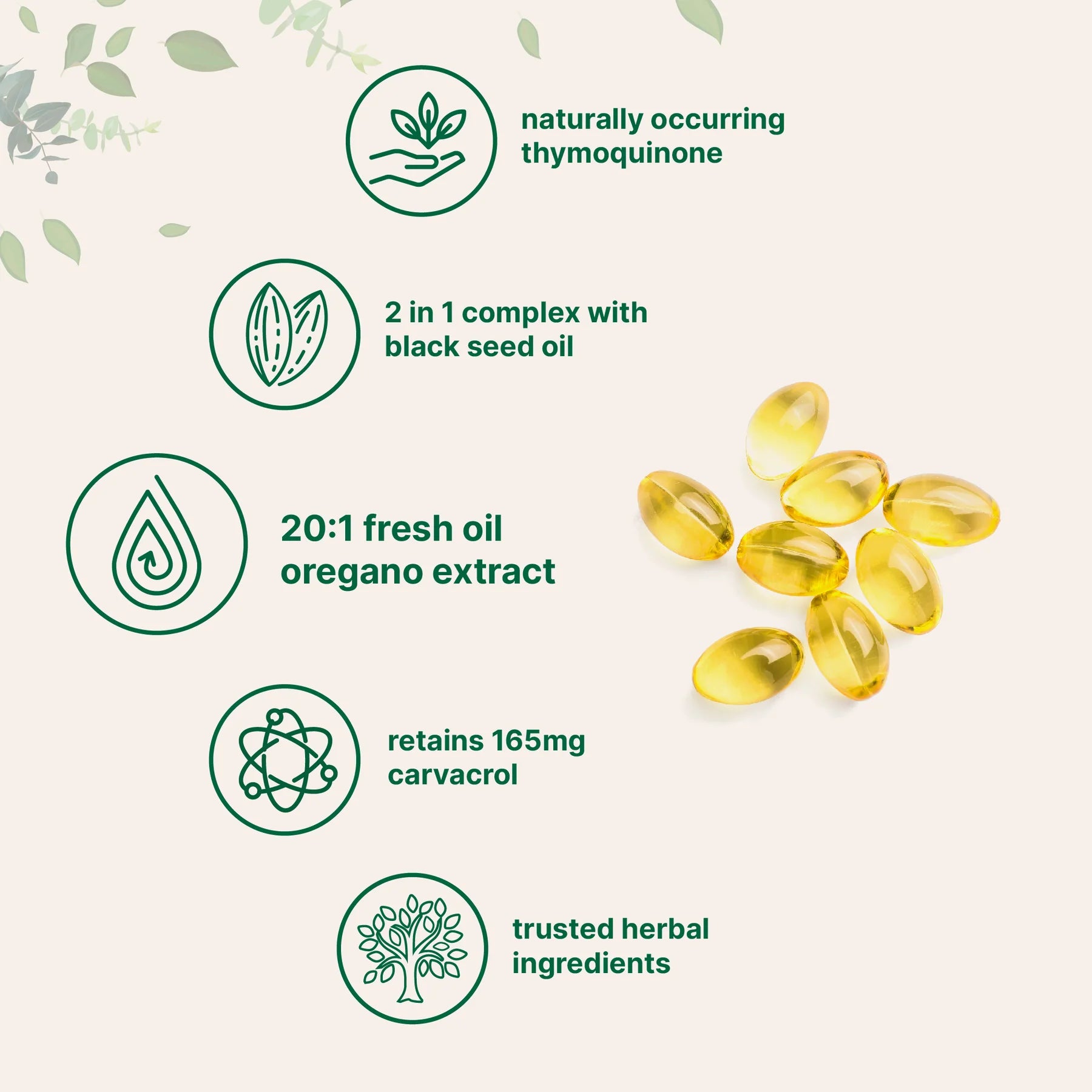 Microingredientes Aceite de orégano con aceite de semilla negra